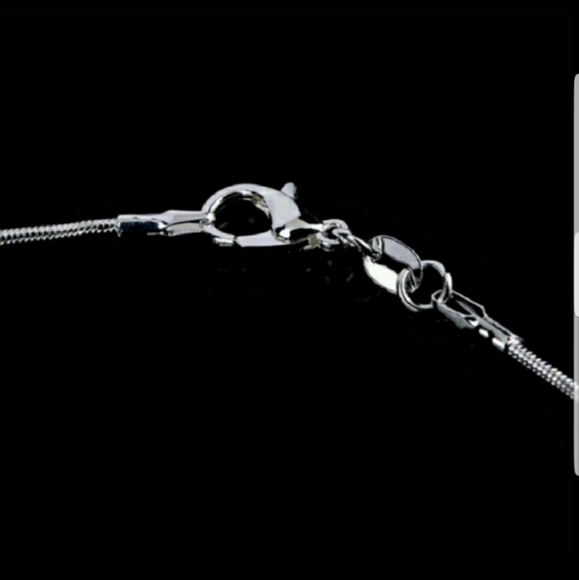 Red Wine 18"\ .925 Sterling Silver Necklace - Picture 2 of 2